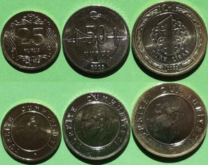 Turkey 2023 lighter coins for 25 and 50 kuru? and 1 lira