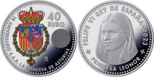 Spain 40 euro 2023 - 18th Birthday of Princess Leonor